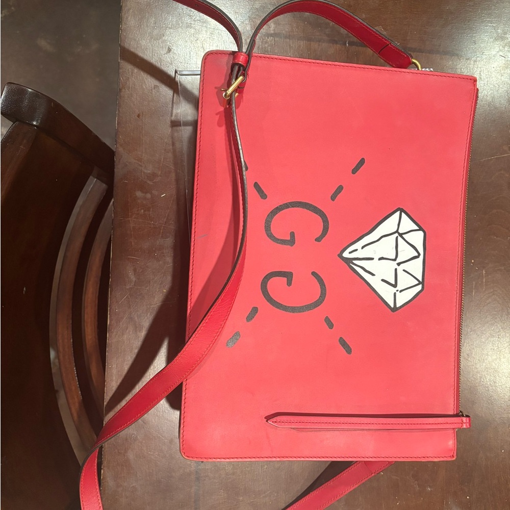 Gucci 429094 Diamond GG ghost clutch